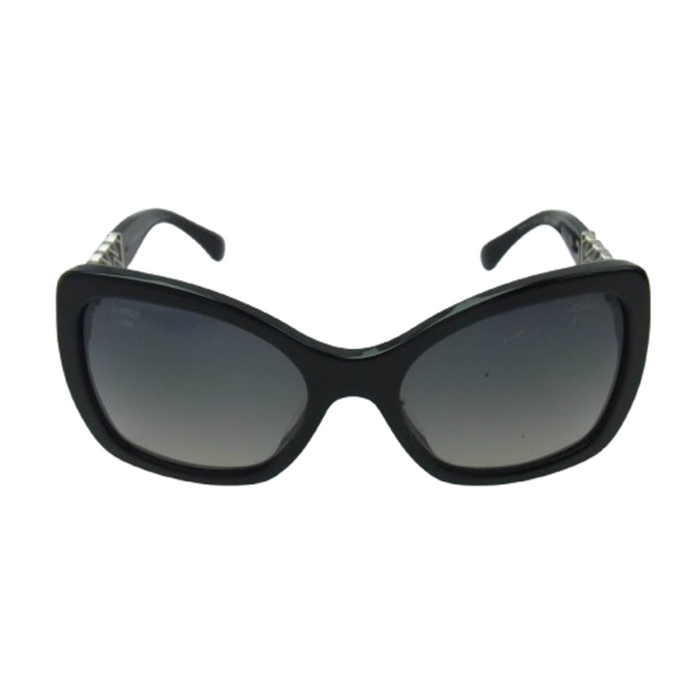CHANEL シャネル 5305-A チェーンデザイン CCココマーク サングラス アイウェア ブラック系 シルバー系 56□18 135【中古】