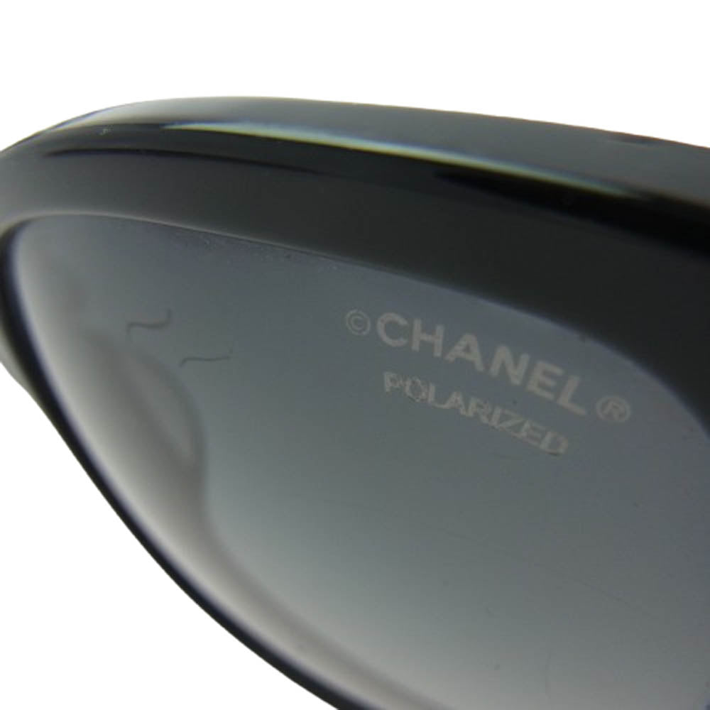 CHANEL シャネル 5305-A チェーンデザイン CCココマーク サングラス アイウェア ブラック系 シルバー系 56□18 135【中古】