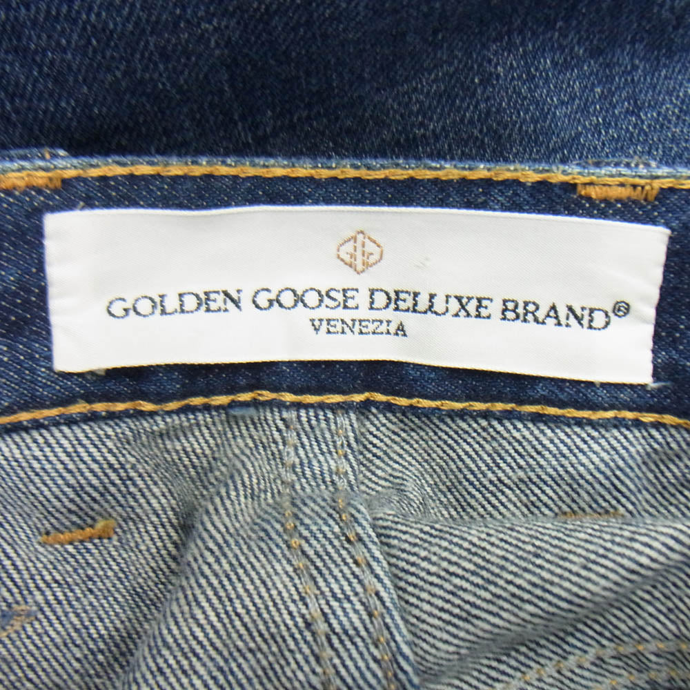 GOLDEN GOOSE ゴールデングース G30WP107 ストレート デニム パンツ インディゴブルー系 24【中古】