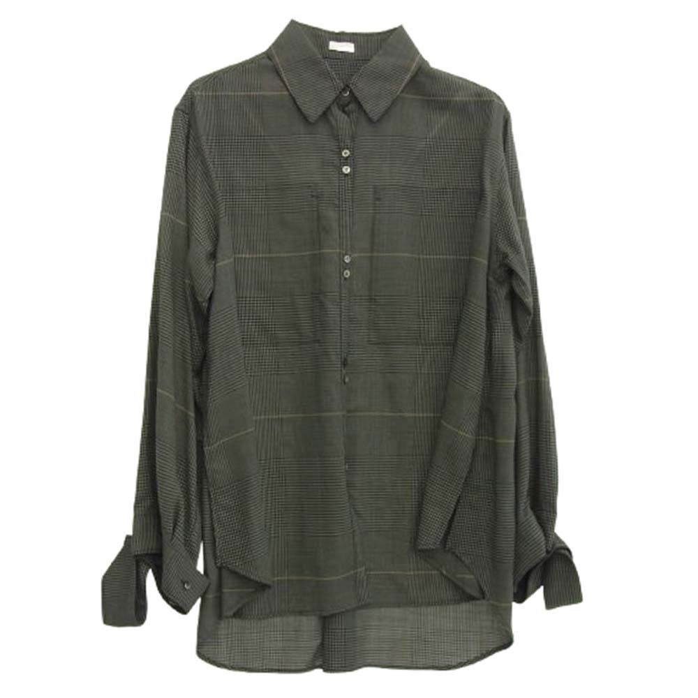 リト 0770RTW722B 千鳥格子 長袖 シャツ ブラウス グレー系 マルチカラー系 38【中古】