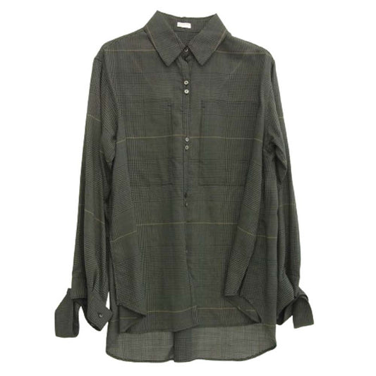 リト 0770RTW722B 千鳥格子 長袖 シャツ ブラウス グレー系 マルチカラー系 38【中古】