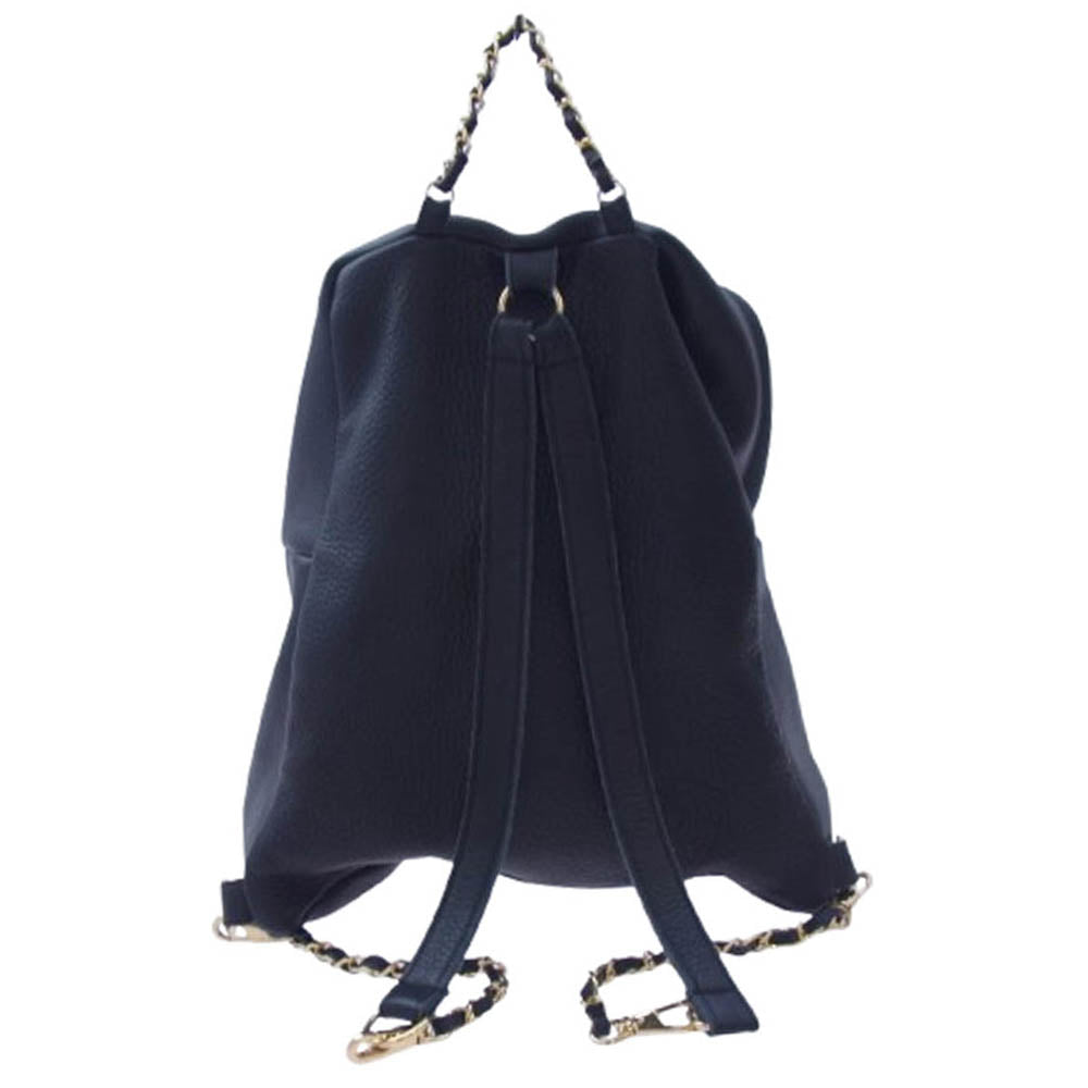 OUTDOOR アウトドア Ron Herman別注 レザー チェーンショルダー リュック バックパック バッグ ブラック系【中古】
