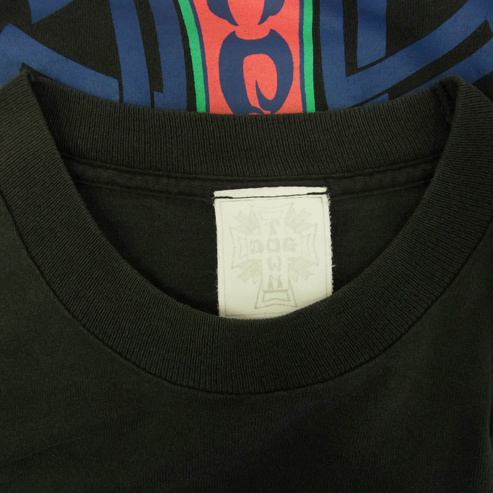 ドッグタウン 90s vintage 90年代 ヴィンテージ トライバル クロスロゴ 半袖 Tシャツ ブラック系 L【中古】