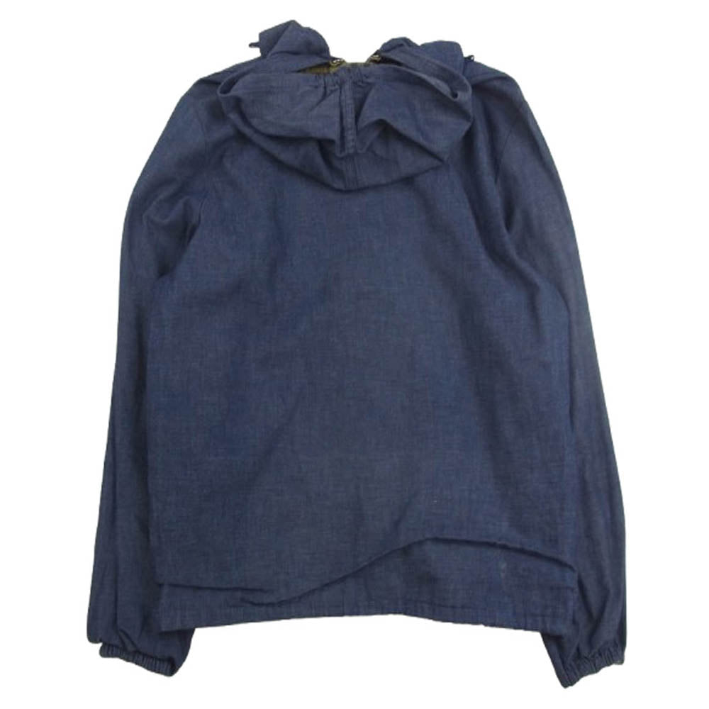 ヴィンテージ ABBOT アボット ジップ チェック リバーシブル ブルゾン ジャケット インディゴブルー系 イエロー系【中古】