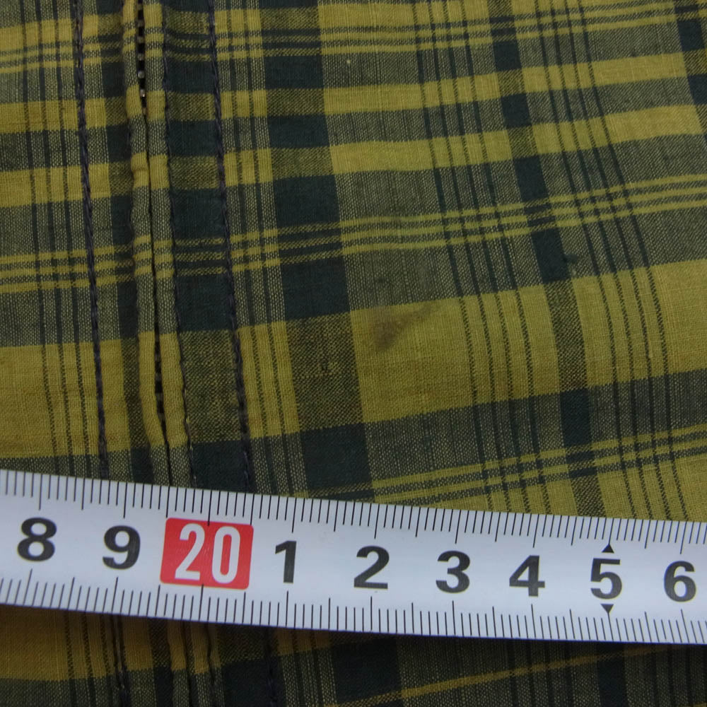 ヴィンテージ ABBOT アボット ジップ チェック リバーシブル ブルゾン ジャケット インディゴブルー系 イエロー系【中古】