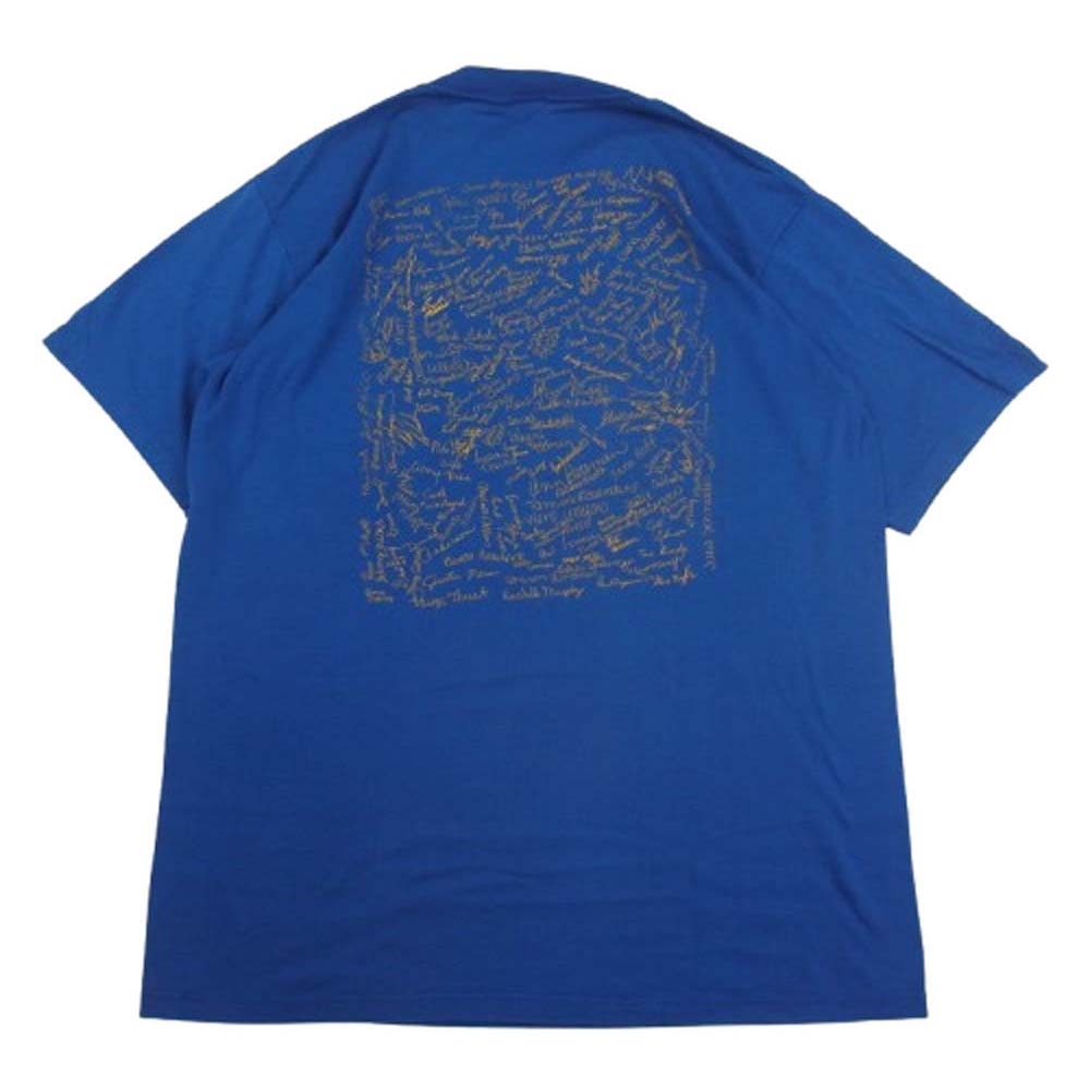 VINTAGE ヴィンテージ 80s 90s JERZEESタグ スヌーピー プリント 半袖 Tシャツ ブルー系 L【中古】