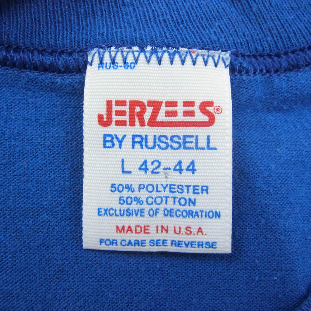 VINTAGE ヴィンテージ 80s 90s JERZEESタグ スヌーピー プリント 半袖 Tシャツ ブルー系 L【中古】