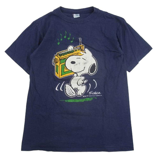 VINTAGE ヴィンテージ 80s ARTEXタグ アルテックス スヌーピー プリント 半袖 Tシャツ パープル系 M【中古】