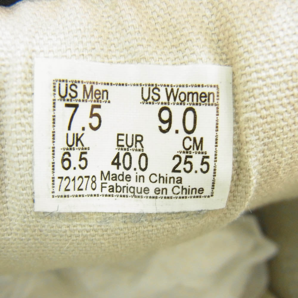 VANS バンズ VN000D57BLK PREMIUM OLD SKOOL 36 LE MARAIS BLACK オールドスクール スニーカー ブラック系 25.5cm【中古】