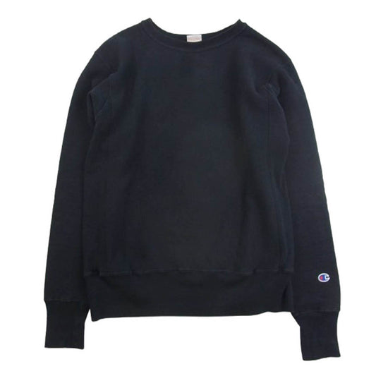 Champion チャンピオン USA製 単色タグ 赤タグ 復刻 Reverse Weave リバースウィーブ スウェット トレーナー ネイビー系 L【中古】