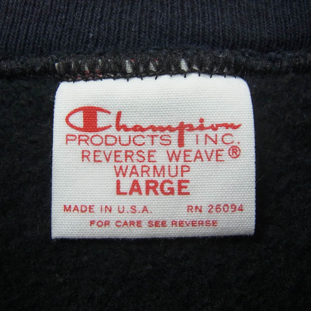 Champion チャンピオン USA製 単色タグ 赤タグ 復刻 Reverse Weave リバースウィーブ スウェット トレーナー ネイビー系 L【中古】
