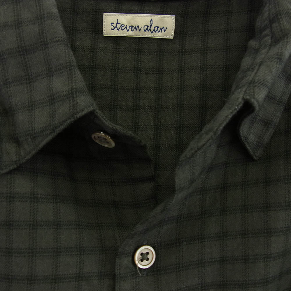 スティーブンアラン チェック柄 ネルシャツ グレー系 M【中古】
