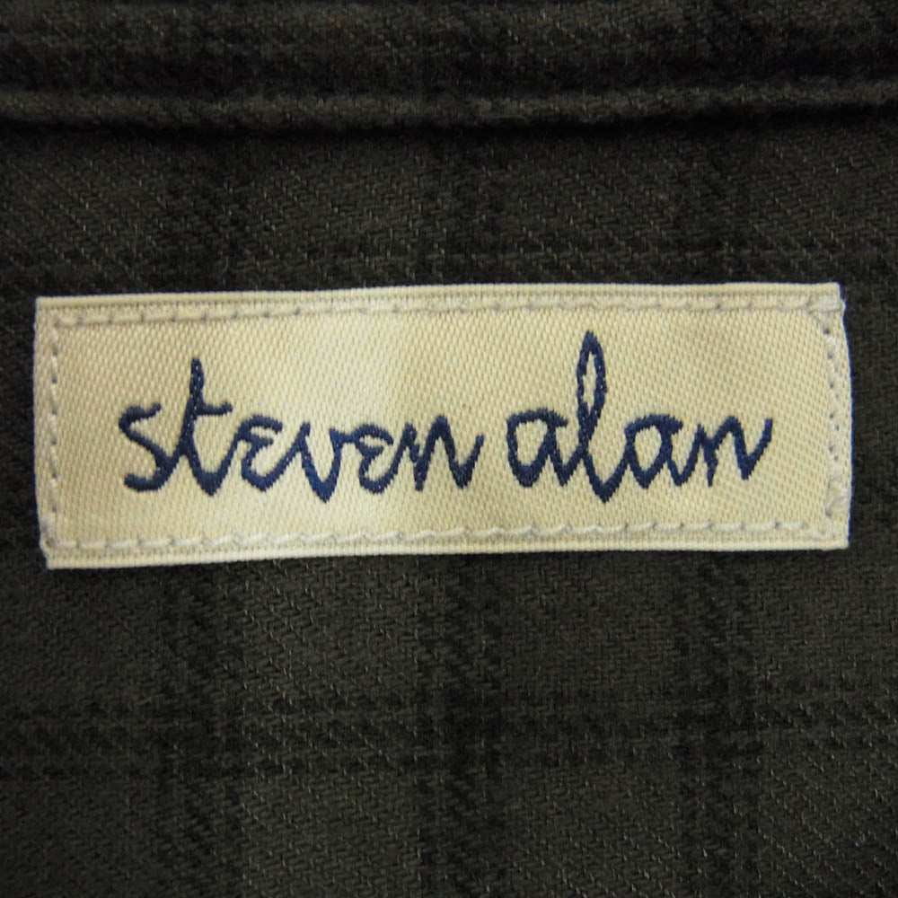 スティーブンアラン チェック柄 ネルシャツ グレー系 M【中古】