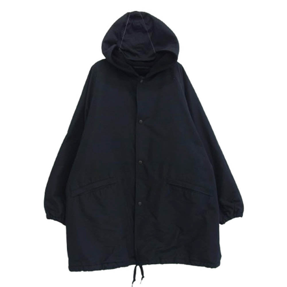 COMOLI コモリ 20AW S03-04003 裏フリース コットンシルクフーデッドコート ネイビー系 2【中古】