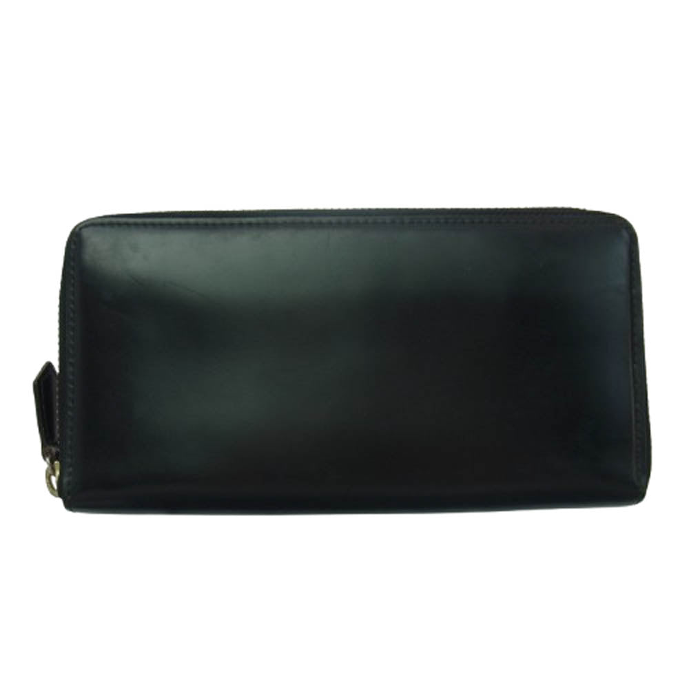 COCOMEISTER ココマイスター コードバン ラウンドジップ 長財布 ロングウォレット ブラック系【中古】