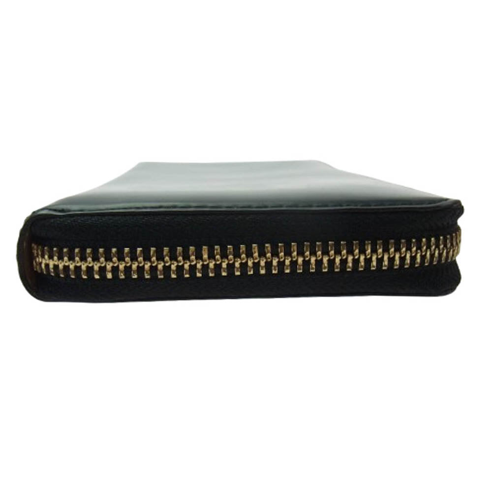 COCOMEISTER ココマイスター コードバン ラウンドジップ 長財布 ロングウォレット ブラック系【中古】