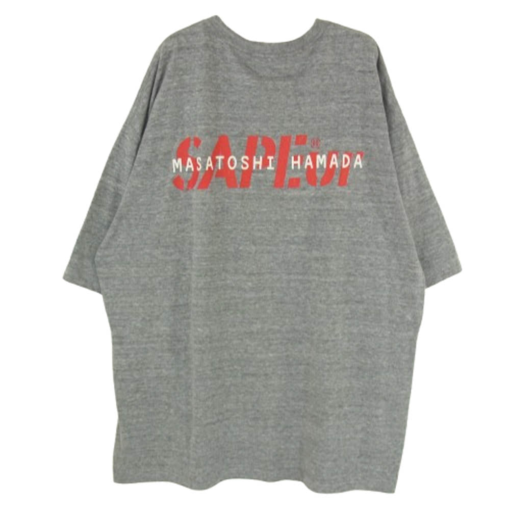サプール SAPEur 浜田 シルバー光沢 半袖Tシャツ XL相当 サプール SAPEur MASATOSHI HAMADA 浜田雅功 浜ちゃん Tシャツ