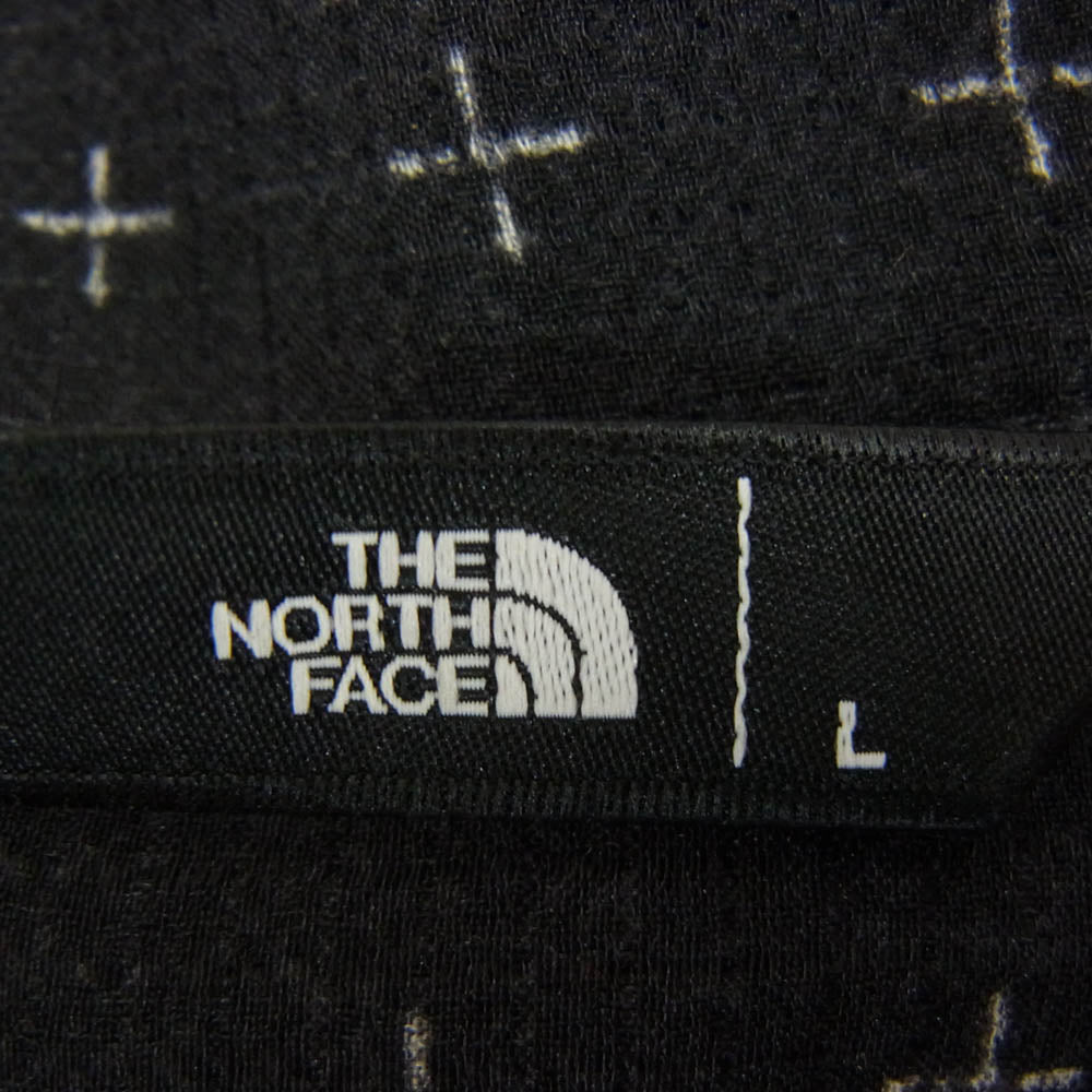 THE NORTH FACE ノースフェイス 23SS NR22330 S/S Aloha Vent Shirt ショートスリーブ アロハ ベント バンダナプリント 半袖 シャツ ブラック系 L【中古】