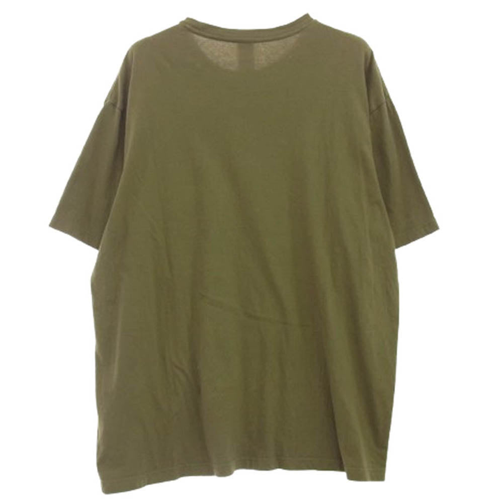 Supreme シュプリーム 23SS NT02309I × THE NORTH FACE Printed Pocket Tee ザノースフェイス ロゴ プリント ポケット 半袖 Tシャツ L カーキ系 LL【中古】
