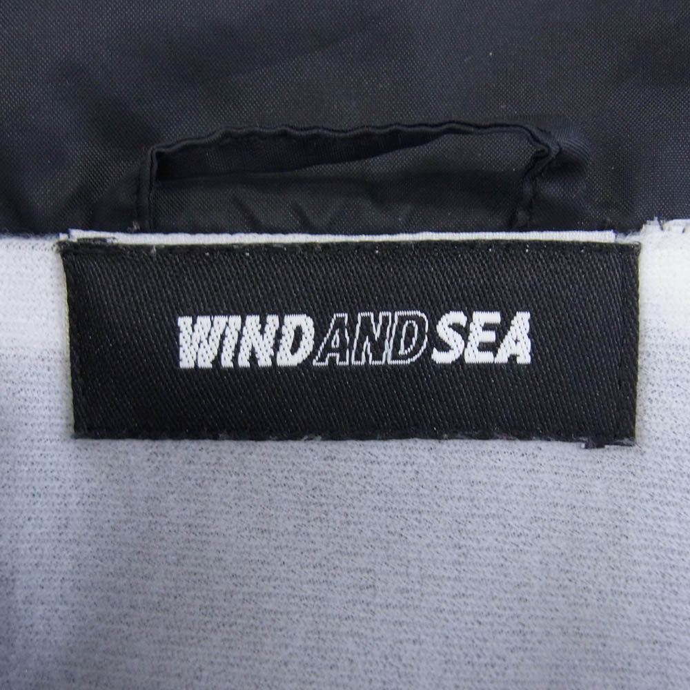 WIND AND SEA ウィンダンシー WDS-JK-09 ロゴ プリント ナイロン コーチ ジャケット ブラック系 L【中古】