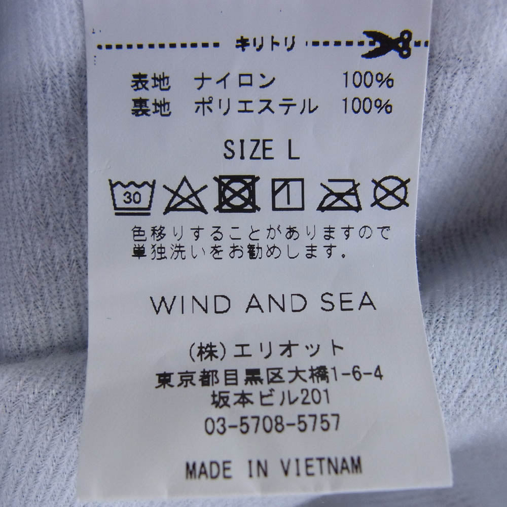 WIND AND SEA ウィンダンシー WDS-JK-09 ロゴ プリント ナイロン コーチ ジャケット ブラック系 L【中古】