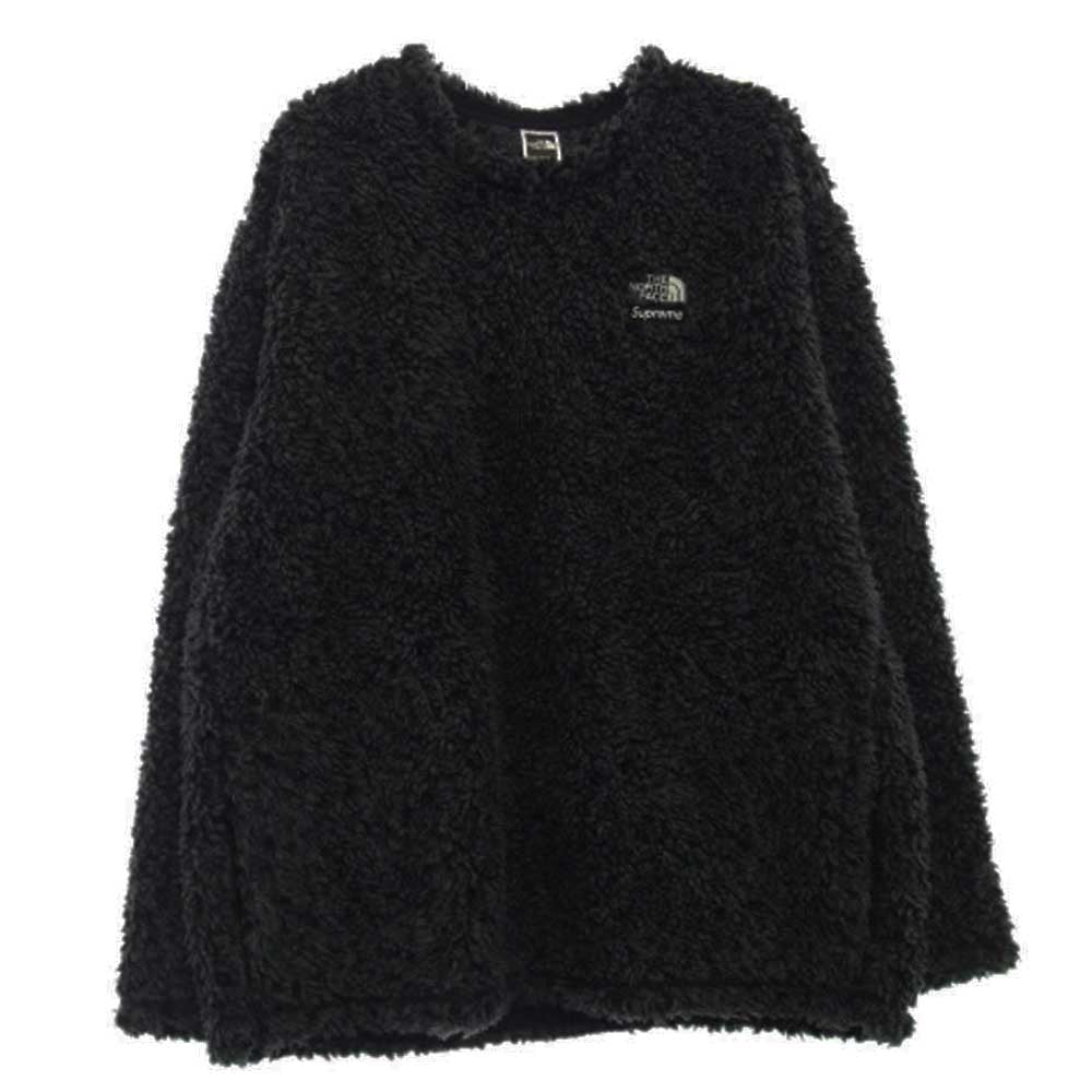 Supreme シュプリーム 23ss NT02307I x THE NORTH FACE High Pile Fleece Pullover ザノースフェイス ハイパイル フリース プルオーバー L ブラック系 グレー系 L【中古】