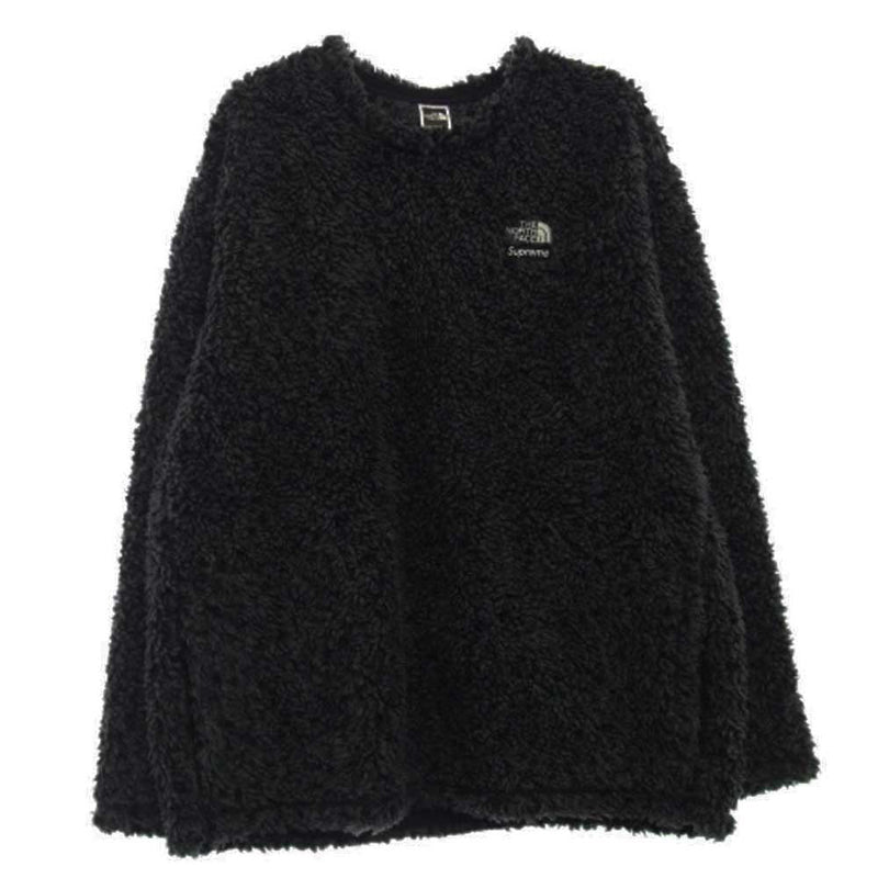 Supreme シュプリーム 23ss NT02307I x THE NORTH FACE High Pile Fleece Pullover ザノースフェイス ハイパイル フリース プルオーバー L ブラック系 グレー系 L【中古】