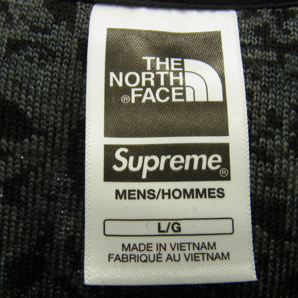 Supreme シュプリーム 23ss NT02307I x THE NORTH FACE High Pile Fleece Pullover ザノースフェイス ハイパイル フリース プルオーバー L ブラック系 グレー系 L【中古】