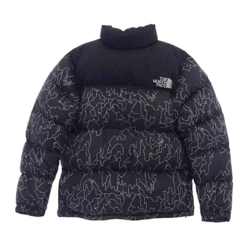THE NORTH FACE ノースフェイス ND92336 Novelty Nuptse DOWN JACKET ノベルティー ヌプシ総柄プリント ダウンジャケット ブラック系 L【中古】