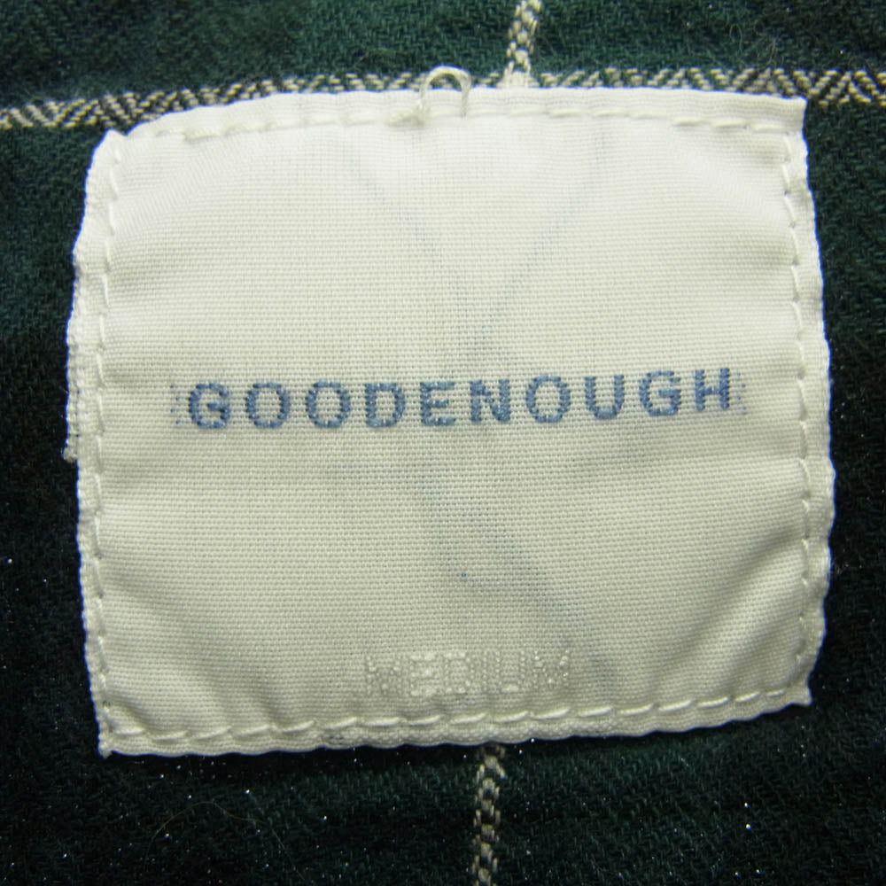 GOODENOUGH グッドイナフ シワ加工 背面メッセージプリント 長袖 ウェスタン チェック シャツ マルチカラー系 M【中古】