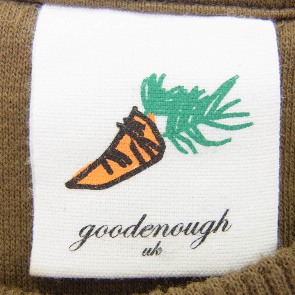 GOODENOUGH グッドイナフ UKG グラムg プリント クルーネック スウェット ブラウン系 L【中古】