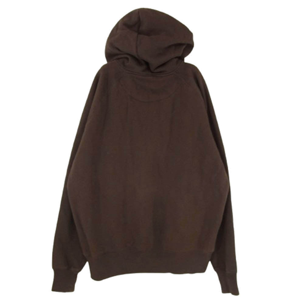 GOODENOUGH グッドイナフ UKG 裾GEロゴ ジップアップ スウェット パーカー ブラウン系 L【中古】