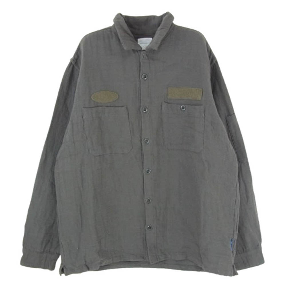 GOODENOUGH グッドイナフ 長袖 ワークシャツ ダークグレー系 M【中古】