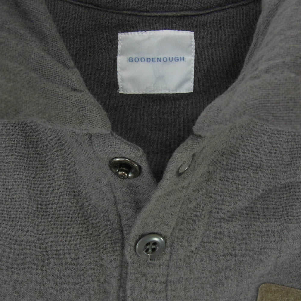 GOODENOUGH グッドイナフ 長袖 ワークシャツ ダークグレー系 M【中古】