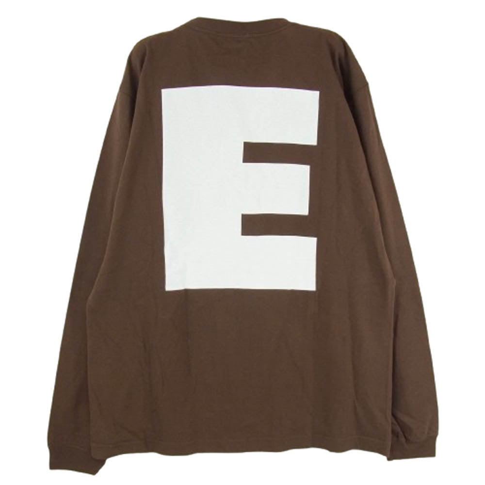 GOODENOUGH グッドイナフ GOODE logo long sleeve cut and sew ロングスリーブカットソー 袖グラムg タグ 長袖 Tシャツ ロンT ブラウン系 M【美品】【中古】