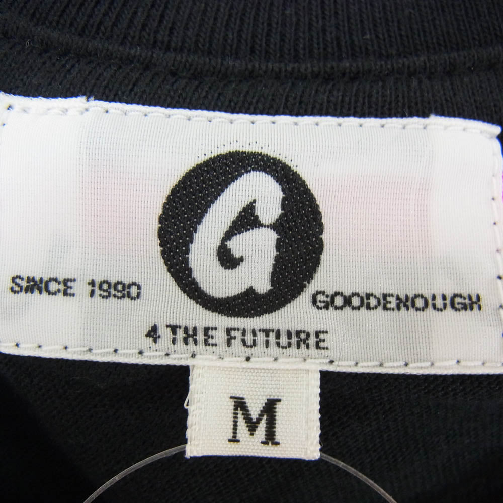 GOODENOUGH グッドイナフ 復刻 classic logo border cut and sew クラッシックロゴ ボーダー カットソー 袖グラムg タグ 長袖 Tシャツ ロンT レッド系 ブラック系【美品】【中古】