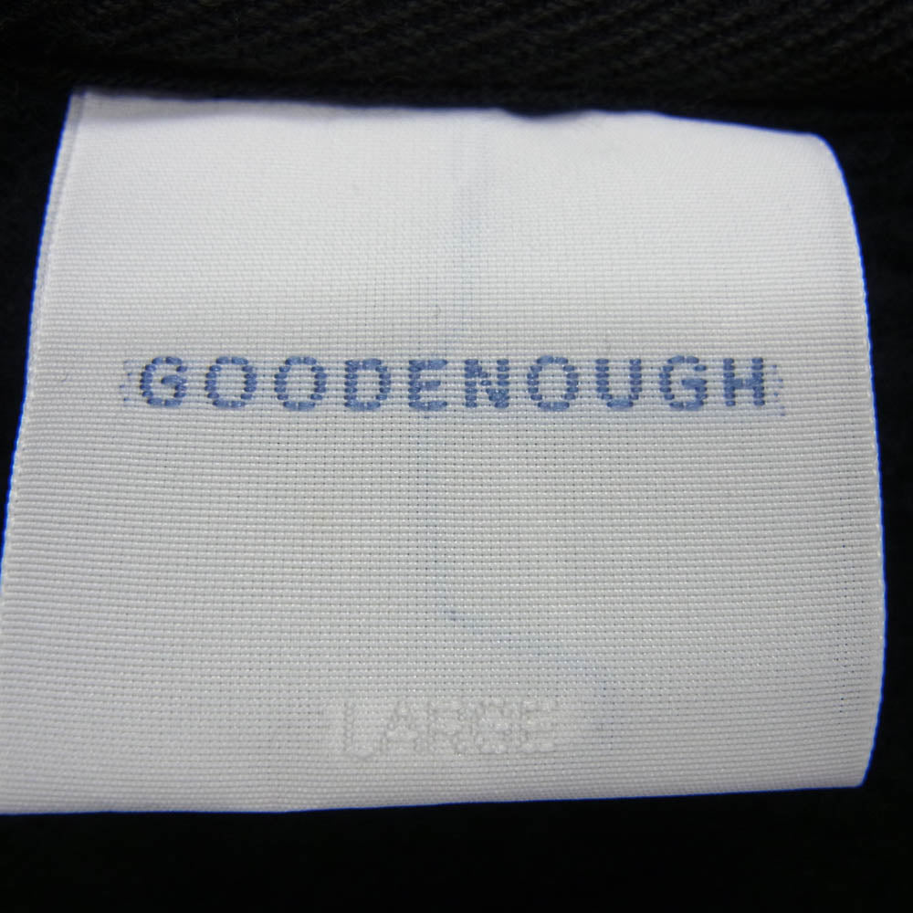 GOODENOUGH グッドイナフ SWEAT PHARAO JACKET ポケット ロゴ刺繍 スウェット スタジャン ブラック系 L【中古】