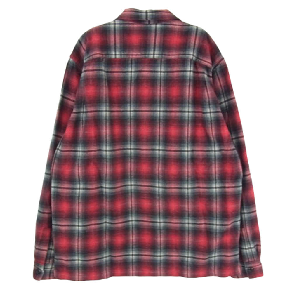 GOODENOUGH グッドイナフ Country Flight ombre check shirt jacket カントリー フライト オンブレ チェック シャツ ジャケット レッド系 L【中古】