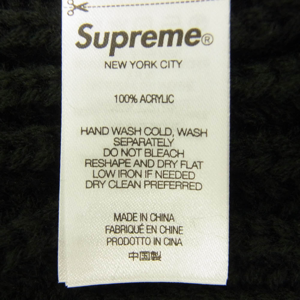 Supreme シュプリーム 23AW Classic Logo Chunky Ribbed Beanie クラシックロゴ ビーニー ニットキャップ ブラック系【新古品】【未使用】【中古】