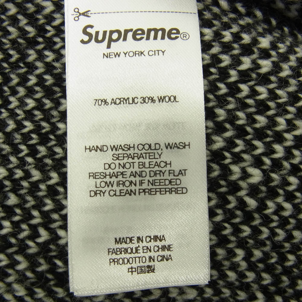Supreme シュプリーム 24AW Back Stripe Sweater バッグロゴ ストライプ クルーネックニットセーター ブラック系 L【美品】【中古】
