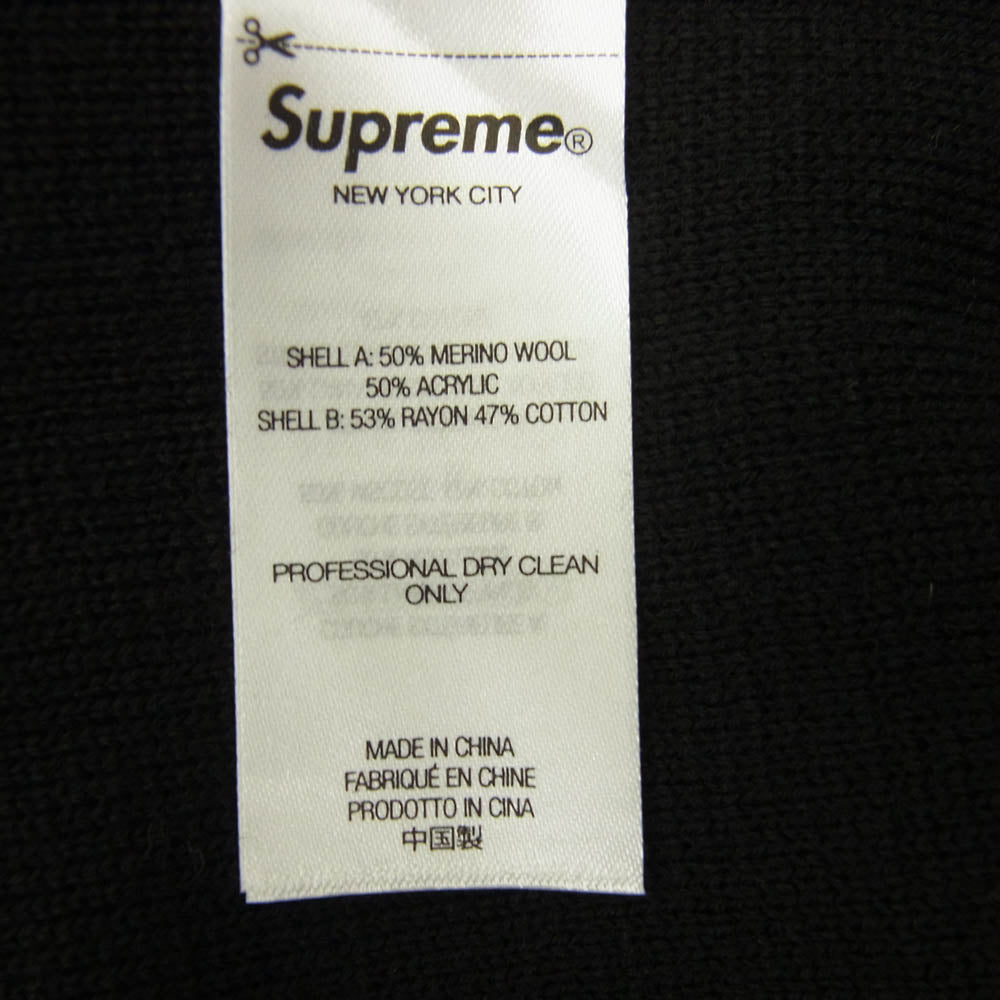 Supreme シュプリーム 22AW Faux Fur Zip Up Cardigan フェイク ファー ジップアップ カーディガン ブラック系 L【新古品】【未使用】【中古】
