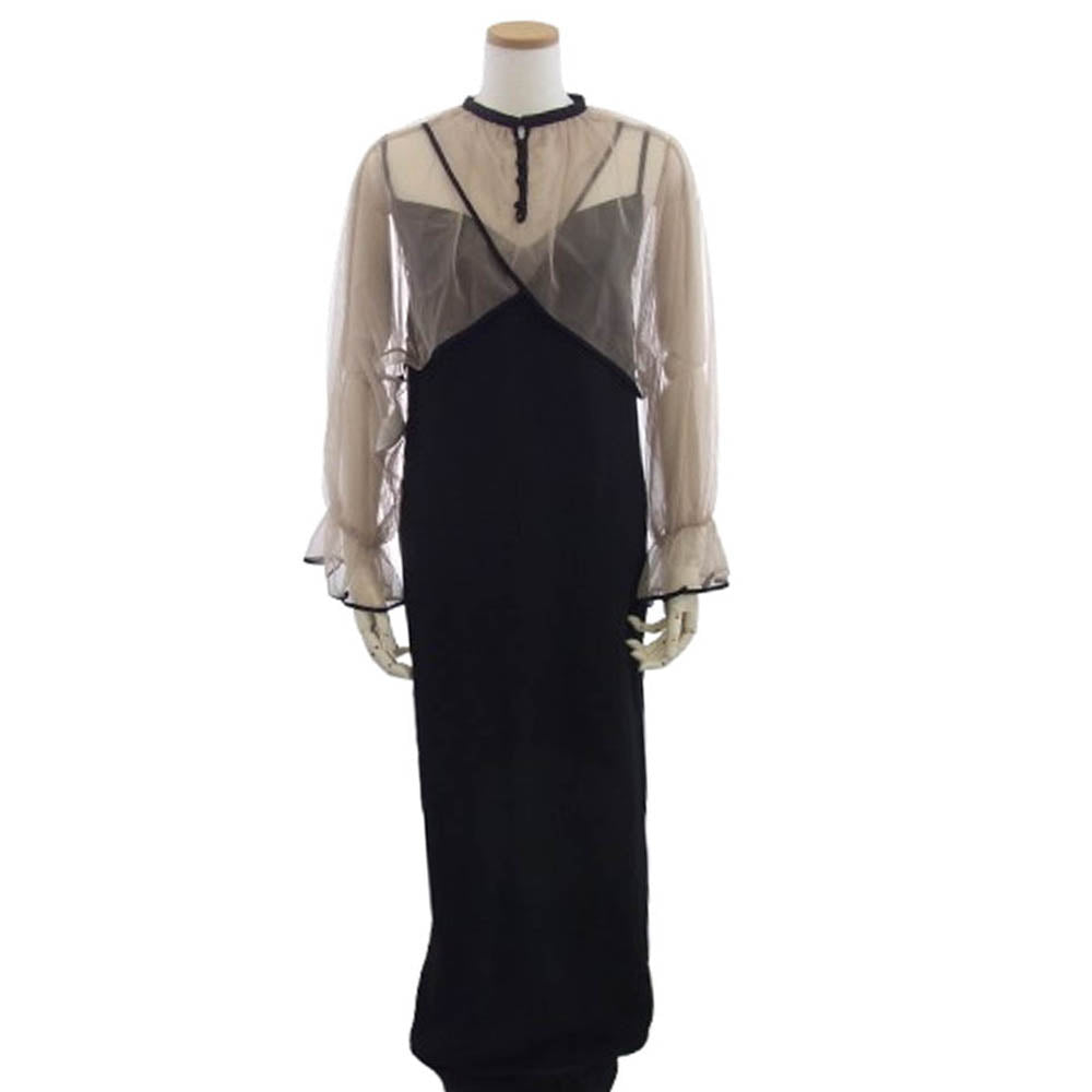 アメリ 02210530880 MANY WAY AIRY VEIL DRESS メニーウェイ エアリー ヴェール ドレス チュール ブラック系 M【中古】