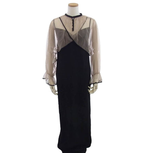 アメリ 02210530880 MANY WAY AIRY VEIL DRESS メニーウェイ エアリー ヴェール ドレス チュール ブラック系 M【中古】