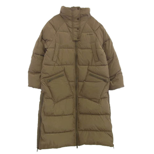 ガニー ロゴ 中綿 ロング コート ジャケット ブラウン系 L【中古】