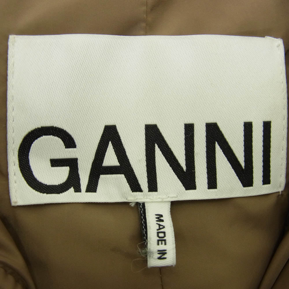 ガニー ロゴ 中綿 ロング コート ジャケット ブラウン系 L【中古】