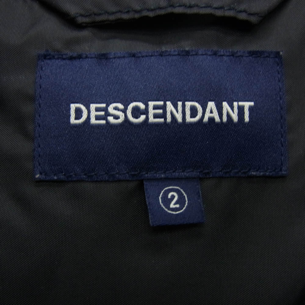 DESCENDANT ディセンダント DWU オーバーサイズ メルトン 長袖 ワーク シャツ ネイビー系 2【中古】
