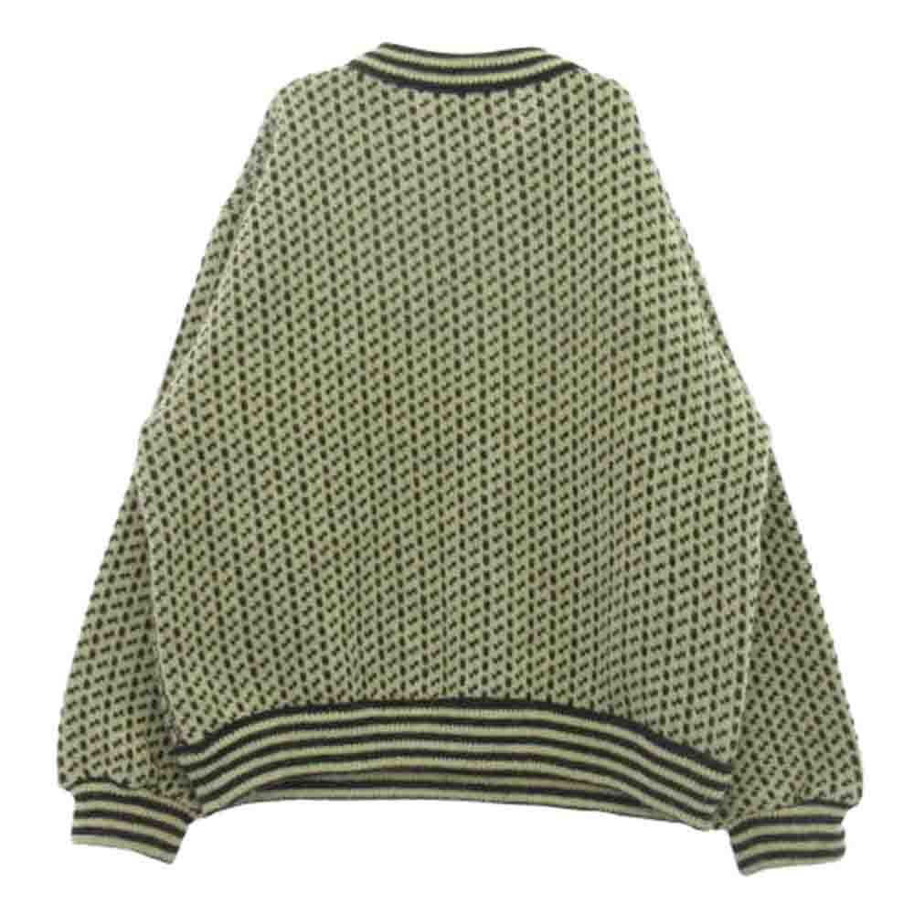 L.L.Bean エルエルビーン 80s vintage NORWAY製 Birdseye Crew Neck バーズアイ ニット オフホワイト系 グレー系 L【中古】