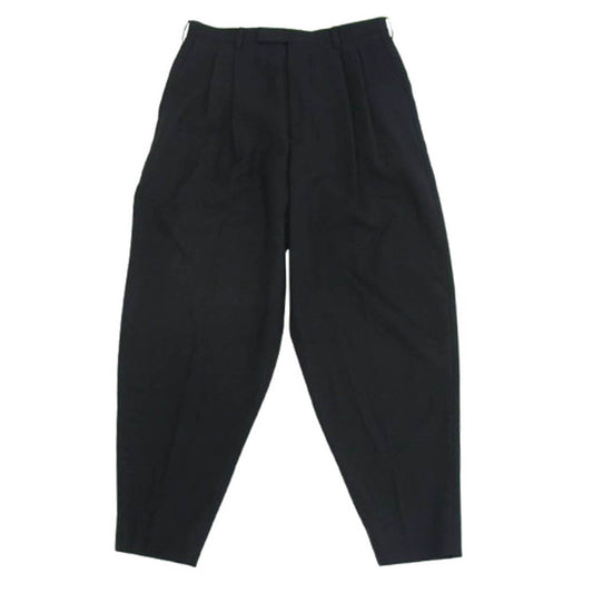 LAD MUSICIAN ラッドミュージシャン 19SS 2119-556 2TUCK TAPERED WIDE SLACKS 2タックテーパード ワイド スラックスパンツ ブラック系 42【中古】