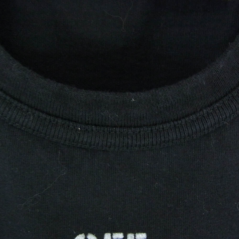 OFF-WHITE オフホワイト OMSB001F17620030 イーストランドタグ DIAG GALAXY BRUSHED L/S TEE ギャラクシーペイント ダイアゴナル 長袖 Tシャツ ロンT ブラック系 L【中古】