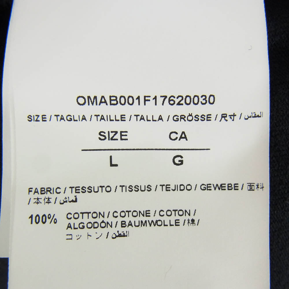 OFF-WHITE オフホワイト OMSB001F17620030 イーストランドタグ DIAG GALAXY BRUSHED L/S TEE ギャラクシーペイント ダイアゴナル 長袖 Tシャツ ロンT ブラック系 L【中古】